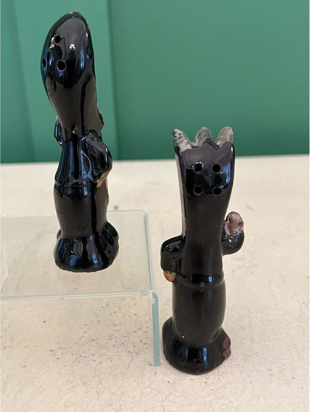 Antique Anthropomorphic Spoon and Fork Salt and Pepper Set